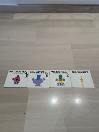 Lote 4 libros Mr. Men en inglés Roger Hargreaves