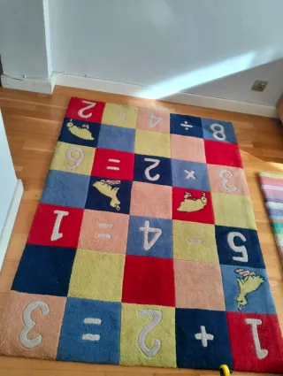 Alfombra infantil lana números y operaciones