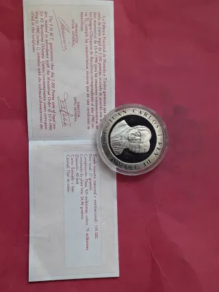 2000 PESETAS PLATA OLIMPIADA BARCELONA 1992 FUTBOL