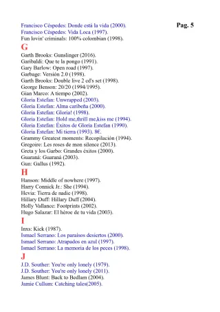 CD'S originales. Listado No 1, Más de 600 Títulos.