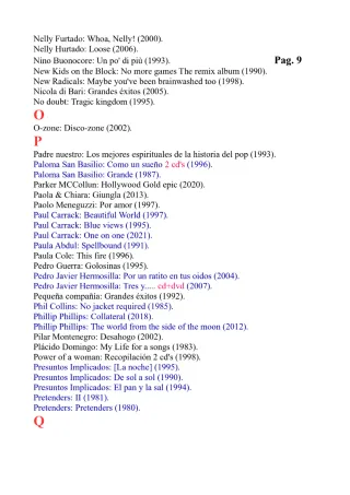 CD'S originales. Listado No 2, Más de 600 Títulos.