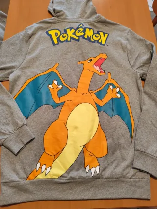 Felpa con cappuccio Pokémon Charizard grigia