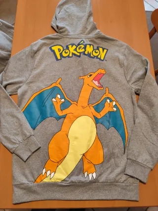 Felpa con cappuccio Pokémon Charizard grigia