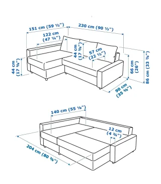 Sofá cama modular FRIHETEN IKEA gris