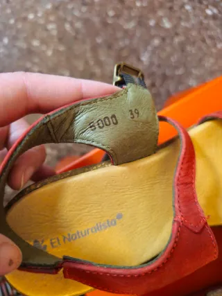 Sandalias Naturalista Rojas Talla 38