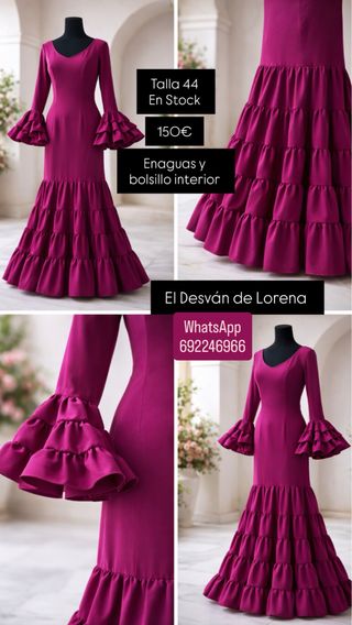 Traje Flamenca Talla 44 tela de stech nuevo