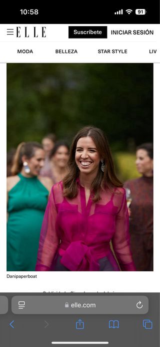 Blusa organza rosa y morada
