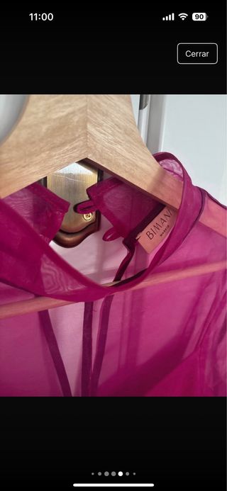 Blusa organza rosa y morada