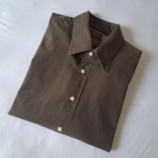 Camicia Uomo XXL 100% Cotone Marrone