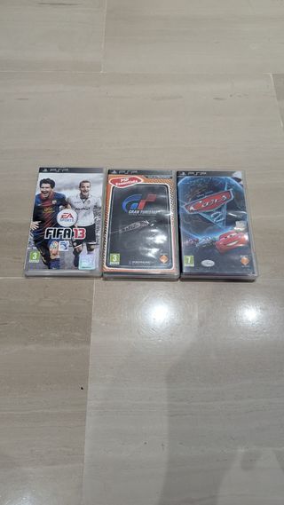 Lote 3 juegos PSP: FIFA 13, Gran Turismo, Cars
