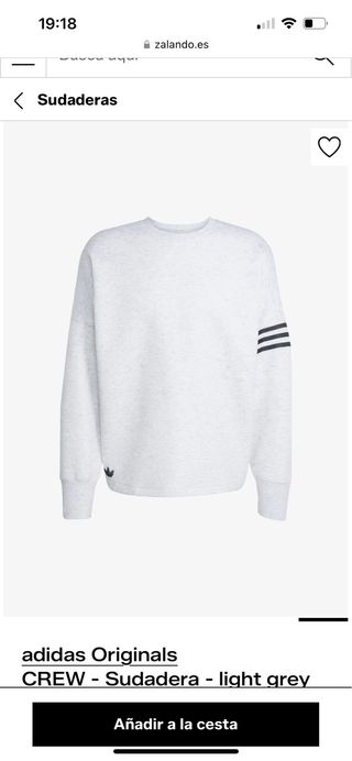 Sudadera Adidas Originals Crew Beige