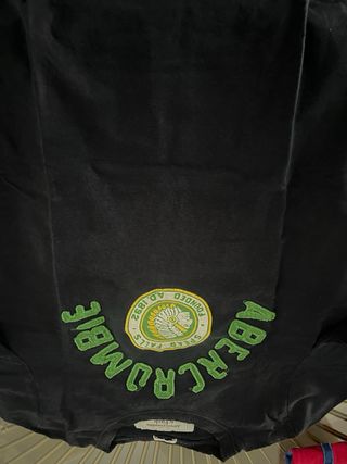 Camiseta Abercrombie & Fitch Hombre Negra Verde