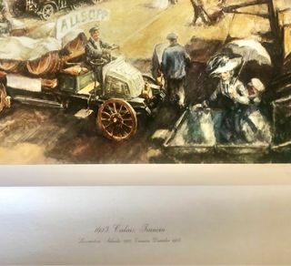 Láminas antiguas trenes RENFE acuarela