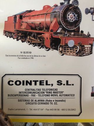 Láminas antiguas trenes RENFE acuarela