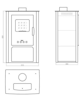 Estufa de leña SAMIRA 10.56 kW BAR1014