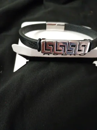 Pulsera Hombre Cuero y Acero