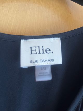 Vestido negro plisado Ellies