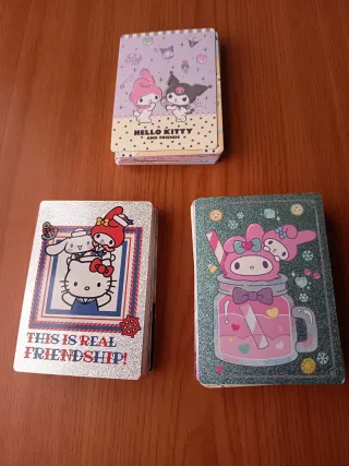 90 cartas SIN REPETIR de Hello Kitty and friends