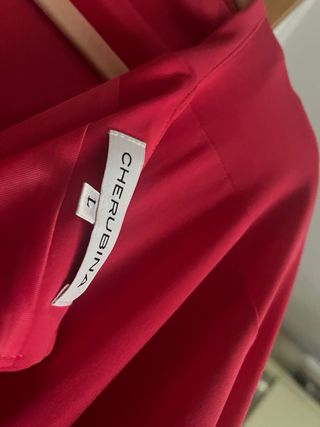 Vestido fiesta Cherubina rojo talla L coral frambu