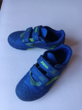 Botas de fútbol Joma niño azul y verde N 28