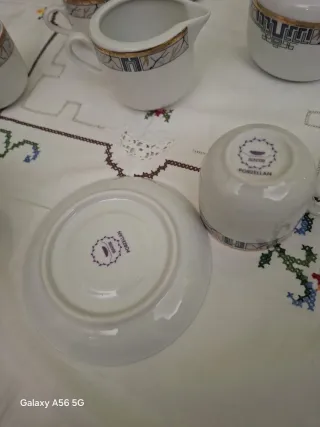 Set Caffè Porcellana Oro e Bianco