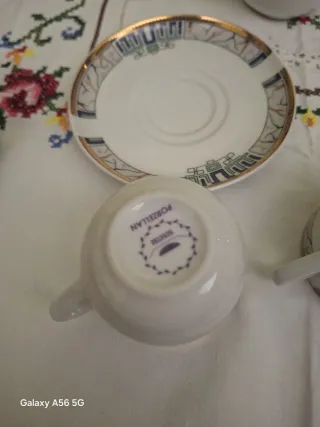 Set Caffè Porcellana Oro e Bianco