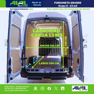Alquiler por horas Furgo Grande