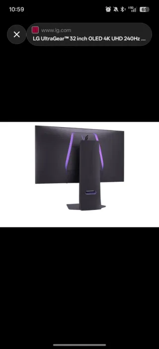 Monitor LG UltraGear OLED 32" Dual Mode 240/480Hz