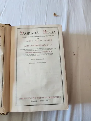Biblia Nácar-Colunga 1966 — Edición de lujo