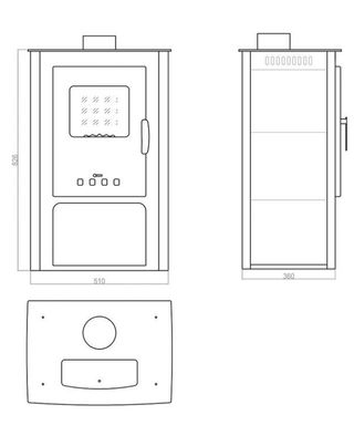 Estufa de Leña SAMIRA  10.56 kW SANT2029