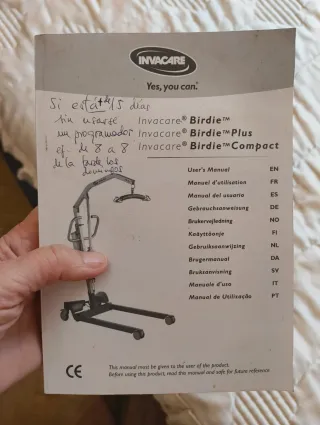 Grúa eléctrica Invacare Birdie Compact 150 kg