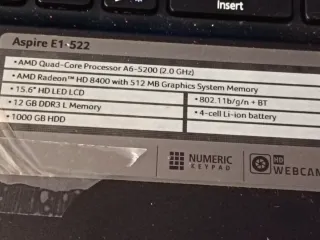 Ordenador portátil Acer negro