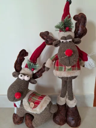 Renne natalizie in tessuto
