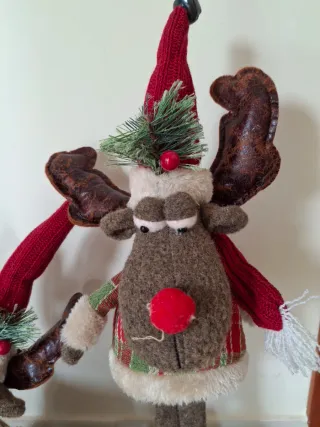Renne natalizie in tessuto