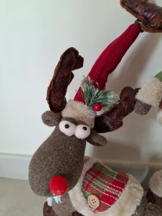 Renne natalizie in tessuto