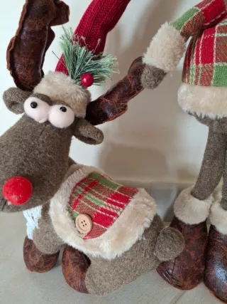 Renne natalizie in tessuto
