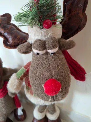 Renne natalizie in tessuto