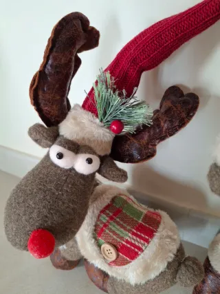 Renne natalizie in tessuto