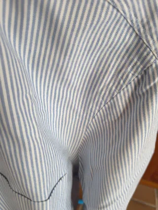 Camisa Zara Rayas Azul Talla XL