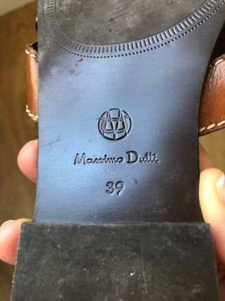 Sandalias Massimo Dutti Piel Marrón T.39