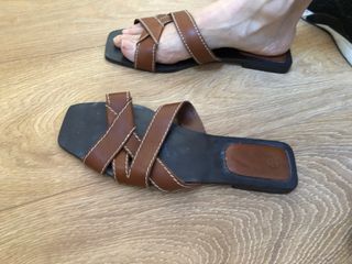 Sandalias Massimo Dutti Piel Marrón T.39