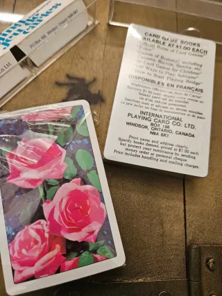 Carte da Gioco Vintage Gold Crest Rose