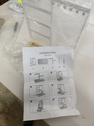 Organizador Joyas Madera y Metal Blanco