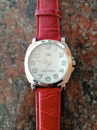 Reloj Dovenco&Stefano Rojo y Plateado