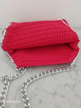 Borsa tracolla fucsia Farabella