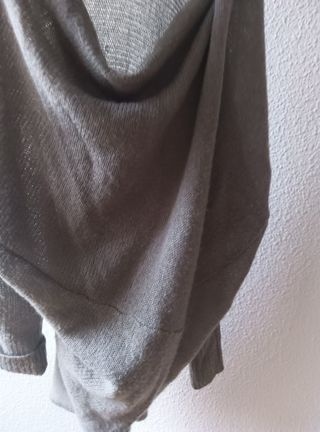 Jersey gris cruzado amplio talla única