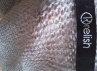 Jersey gris cruzado amplio talla única