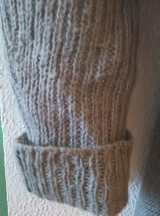 Jersey gris cruzado amplio talla única