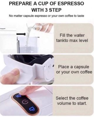 SIN ABRIR 4 en 1 Cafetera Espresso 1450W