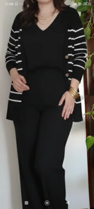 Chaqueta de punto Zara rayas